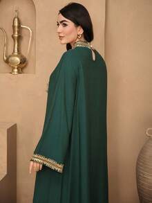 DAZY Women's Vacation Long Dress, Elegant Robe - Green - View 6