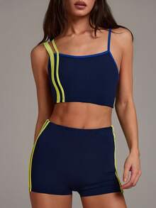 Athîral Bộ đồ thể thao nữ thường ngày phối màu tương phản - Nhiều màu - Xem 4