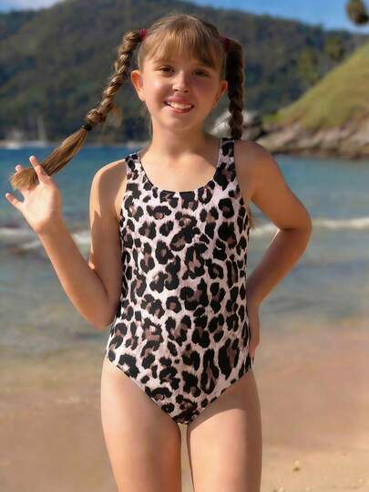 Girls One Piece Swimsuit Quick Dry Swimwear Beach Bathing Suit For 8-14 Years