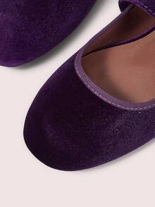 CUCCOO DOLLMOD Zapatos de mujer de terciopelo morado con punta redonda - Morado - Ver 9
