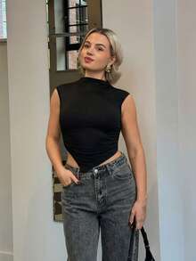 Bethéva High Waist Wide Leg Jeans - Light Grey - View 6