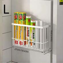 门后式食品储藏柜收纳架，食品储藏室整理收纳，深篮悬挂式重型金属架，壁挂式调料架，适用于家庭厨房、洗衣房和浴室，白色/黑色 - 彩色 - 查看 14