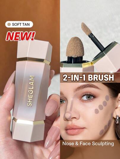 SHEGLAM Precision Sculpt 液態雙頭修容-Soft Tan 品牌 美容 化妝 化妝品 適合女性與女孩 完美搭配冬季春季 Y2K 時尚 流行 生日 情人節禮物 假期 派對準備就緒 最佳顏色