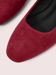 CUCCOO DOLLMOD Women's Casual Versatile Commute Simple Flats For Christmas Spring Shoes - Red. - View 7