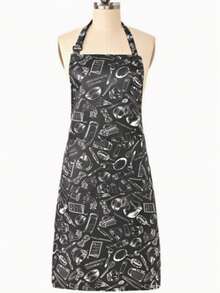 1/2pcs Striped Pattern Apron, Unisex Adjustable Bib Apron With 2 Pockets, Men & Women Cooking Kitchen Apron, Fabric Resistant To Oil Stains, Suitable For Cooking, Baking, Gardening, Restaurant, Kitchen Use - Black - View 7