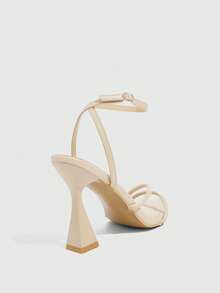 CUCCOO SZL Women's Heeled Sandals, Fashionable And Elegant For Commuting In Summer Spring Shoes - Apricot - View 5