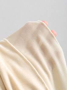 Sweetra Women's Apricot Halter Neck Dress, Spring/Summer - Apricot - View 7