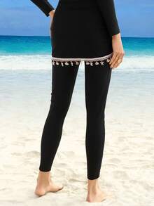 Swim Mulvari Fashionable Mature Middle Eastern Style Drawstring Waist Women's Summer Swimwear Bottom - Multicolor - View 2