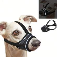 Adjustable Black Small Dog Muzzle With Breathable Mesh, Reflective Anti-Bite And Anti-Barking Strap - Comfortable Nylon, Drinkable Design, Nighttime Safety, For Small Dogs, Comfortable To Wear, Soft Fabric, Durable - Multicolor - View 1
