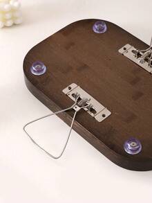 Khay hình chữ nhật bằng tre có thể gắn cố định vào tay vịn ghế sofa hoặc bàn phụ bên cạnh sofa. - màu nâu - Xem 6