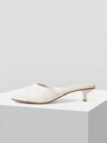 Mnmlis Sandalias de tacón alto minimalistas y versátiles de moda para mujer, de verano - Albaricoque - Ver 6