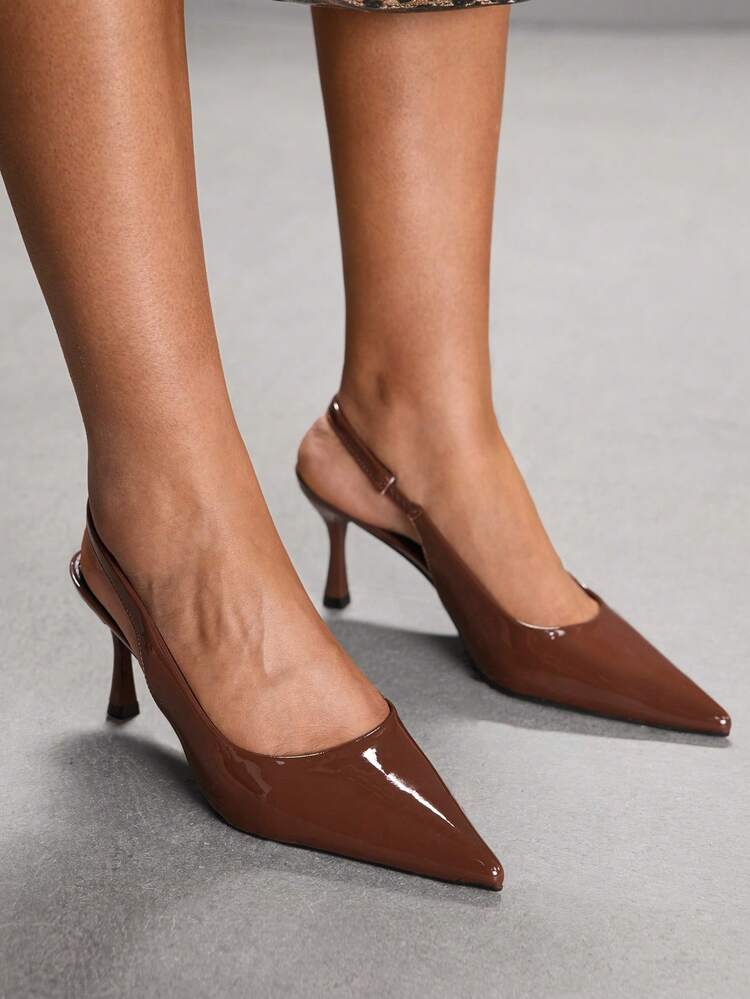 CUCCOO SZL Women's Pointed Toe Buckle Design Fashionable High Heels, Versatile For Daily Wear