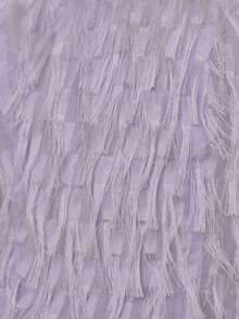 MUSERA 高领羽毛修身迷你连衣裙，春夏优雅婚礼宾客度假假日场合蜜月咖啡馆 - 淺灰紫 - 查看 6