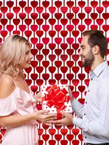 Bộ trang trí ngày Valentine - Trang trí tiệc - Rèm tua rua hình trái tim màu đỏ ánh kim, phông nền tiệc lãng mạn, phông nền chụp ảnh ngày Valentine, phông nền ruy băng cho sinh nhật/lễ đính hôn/đám cưới/tiệc tùng/kỷ niệm. - Nhiều màu - Xem 5