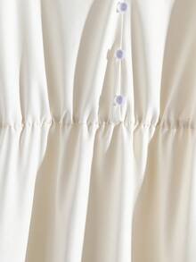 GlowEve CURVE Bộ đồ 2 món dành cho nữ cỡ lớn màu mơ với dây đeo mảnh và áo khoác cardigan voan buộc dây, thời trang thường ngày mùa xuân/hè. - Màu be - Xem 8