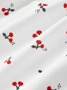 SHEIN MOD Áo hai dây xếp ly màu trắng, kiểu corset, thích hợp cho mùa hè. - Đỏ và trắng - Xem 3