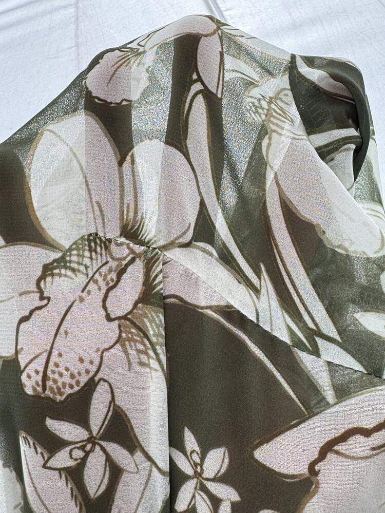 Women's V-Neck Floral Print Casual Versatile Daily Wear Shirt Blouse For Women Elegant Blouse For Women Casual White Blouse Flower Print Blouse V Neck Blouse,Summer Outfit For Women,Work Outfits For Women