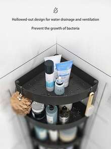 3/4/5 Tier Corner Shelf, Waterproof Rust-Proof Plastic Vertical Rack For Clothes, Shoes, Storage, Suitable For Kitchen, Living Room, Bathroom, Available In White/Black, Ideal Home Storage Solution Bathroom - Multicolor - View 5