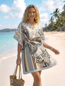 Sylviya 女士休闲碎花下摆度假夏季连衣裙 女士夏季服装 女士夏季连衣裙 女士沙滩装 女士沙滩裙 女士休闲连衣裙 女士度假装 女士夏季假日装 度假连衣裙 假日连衣裙 女士乡村装 女士碎花连衣裙 女士休闲波西米亚风女装 夏威夷 - 彩色 - 查看 4