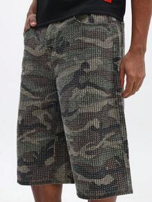 SUMWON Men Denim Shorts - Army Green - View 5
