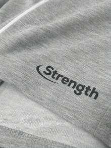 Manfinity Campus Court Quần short nam mùa hè kiểu dáng thường ngày có dây rút ở eo. - Xám - Xem 6