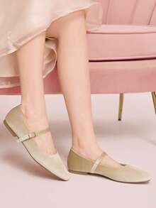 CUCCOO DOLLMOD Sepatu Flat Wanita Kasual Serbaguna untuk Perjalanan Sehari-hari, Cocok untuk Natal dan Musim Semi. - Krem. - View 4