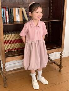 Dazy Kids Young Girl Color Block Ruffle Casual Everyday Party Dress Summer - Pink - View 3