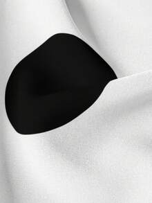 Olithes Falda de verano de mujer con estampado de lunares elegante y nudo delantero - Blanco - Ver 3