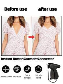 1 + 1000pcs Clothes Repair Sewing Gun Kit, Portable Clothing Mending Sewing Machine, Quick Stitch Gun, Mini Sewing Gun, Fast Mending Clothes Quilt Sewing Gun, Sewing Binding Machine - Black - View 7