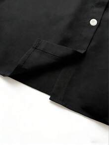 Resyla 女士休闲时尚街头风日常通勤拼接落肩宽松长袖衬衫，春秋季 - 彩色 - 查看 5