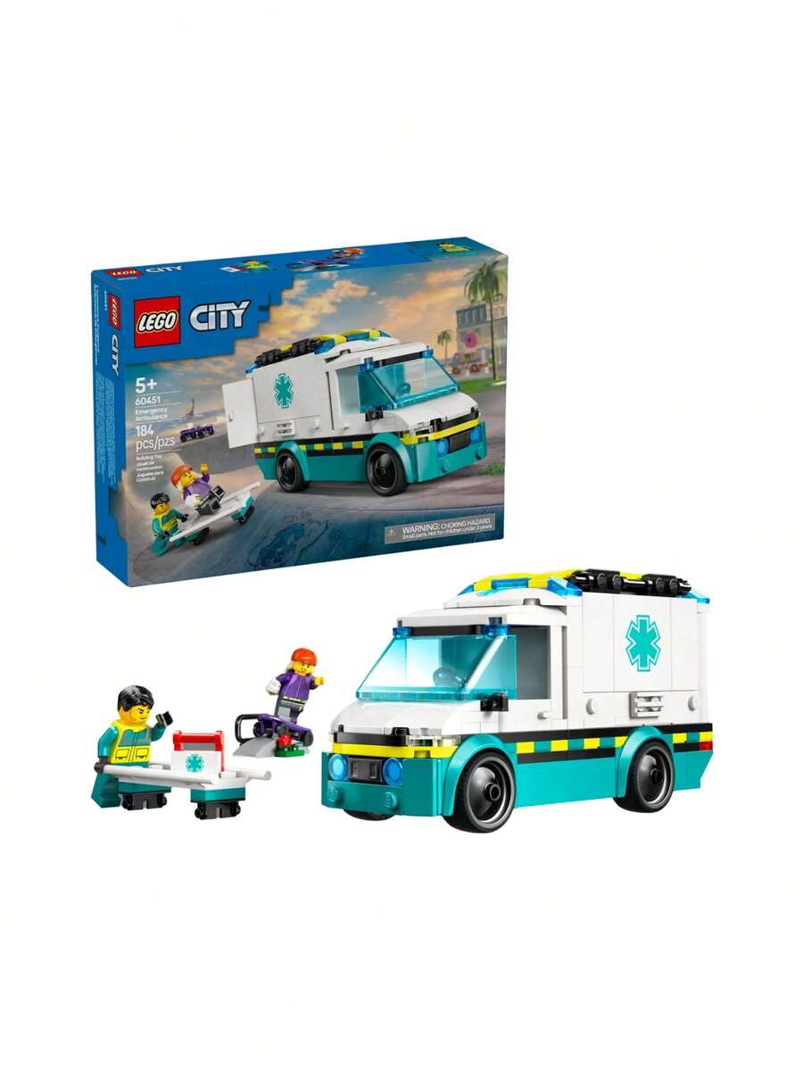 LEGO City Emergency Ambulance Kids 5Years+ 60451 - Multicolor - View 1