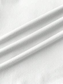 SHEIN Teen Girl Versatile Solid White Fitted Crop Top, Summer Casual Wear, High Neck Off-Shoulder Design, Elegant For Festivals, Countryside, Beach Vacation, Afternoon Tea And Other Occasions, Dignified Style, Suitable As Dancewear Or Cute Top - White - View 5