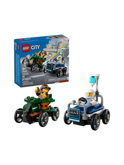 LEGO City Airplane Vs. Hospital Bed Race Car Pack Kids 5Years+ 60459