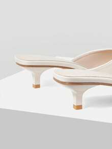 Mnmlis Sandalias de tacón alto minimalistas y versátiles de moda para mujer, de verano - Albaricoque - Ver 5
