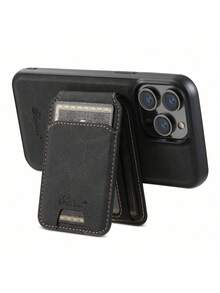 Suteni 2-In-1 PU Leather Detachable Wallet Phone Case With Card Slot, Compatible With MagSafe Wireless Charging Compatible With IPhone 17 Pro Max, 17 Air, 16, 15 Plus, 14, 13, 12, 11, Galaxy S25 Ultra, S24, S23, S22, Note 20, Pixel 10 Pro XL, 9, 8A, 7 Waterproof Shockproof Anti-Fall Scratch Resistant - Lychee black - View 8