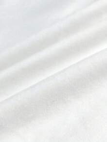 Rina Fox Nuevo body de verano para mujer, body sexy de cuello en V profundo con encaje en contraste blanco, body casual de manga corta, body sexy con escote en V y parches, body ajustado, conjunto para fiesta, conjunto para vacaciones en la playa, body casual, adecuado para salidas diarias, body para la playa, vestido de traje de baño - Blanco - Ver 6