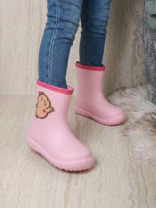 Botas de Lluvia para Niño y Niña - Impermeables, Antideslizantes y Resistentes - Botines Infantiles de Agua con Suela Antiderrapante - Diseño de Capibara Dinosaurio - Cómodas, Ligeras y Fáciles de Poner - Calzado Infantil para Días de Lluvia, Charcos y al Aire Libre - Duraderas y Flexibles - Diseño Unicornio - Rosa/Capibara - Ver 3