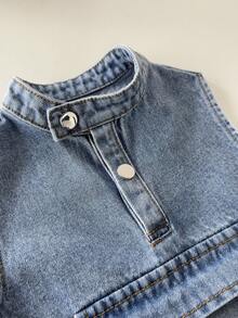 Bộ 2 món áo ba lỗ và quần short denim cho bé trai - Rửa nhẹ - Xem 4