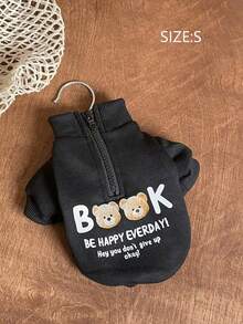Pet Slogan Cartoon Bear Print Casual Everyday Wear Sweatshirt - Multicolor - View 19