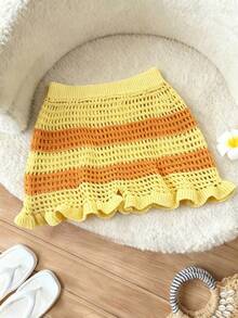 Selianne 女士优雅抽绳针织裤，春夏款 - 黃色 - 查看 2