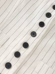 SHEIN Franclia Women's Summer Striped Camisole Top, Shirt, Minimalist Commuter, Button - Apricot - View 4