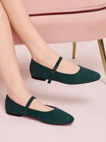 CUCCOO DOLLMOD Sepatu Flat Wanita Kasual Serbaguna untuk Perjalanan Sehari-hari, Cocok untuk Natal dan Musim Semi. - Hijau. - View 4