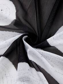 Swim Oasis 女士度假印花露肩连体泳衣，带罩衫和裙子 - 彩色 - 查看 12