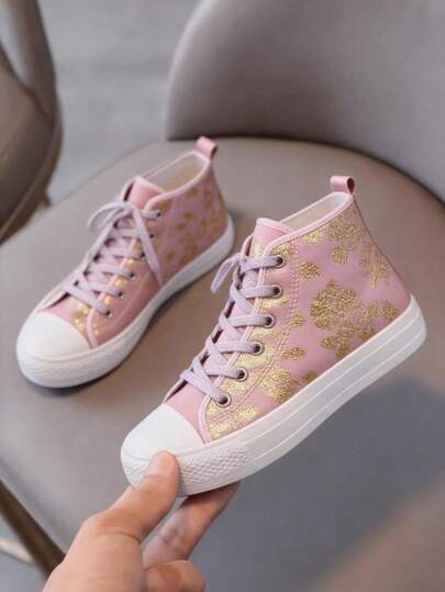 zapatillas de lona para niños y niñas tela de calidad premium brillos y agujetas brillosas negro café dorado con efecto brilloso color básico sin cordones altos confort 100% lona excelente calidad tipo bota 12 al 21mx