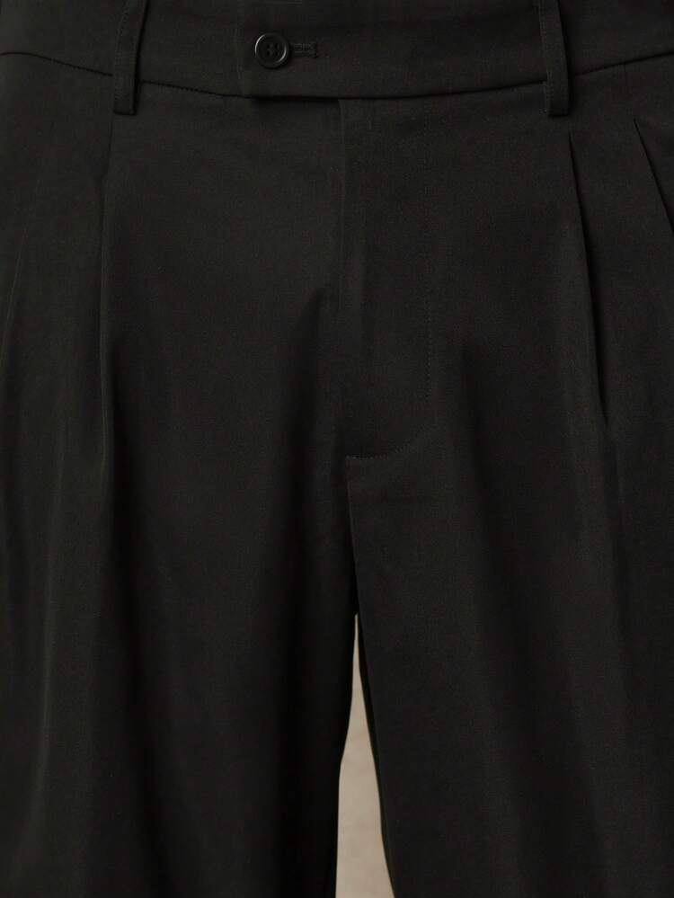 Formal Suit Pants With Pleated Front