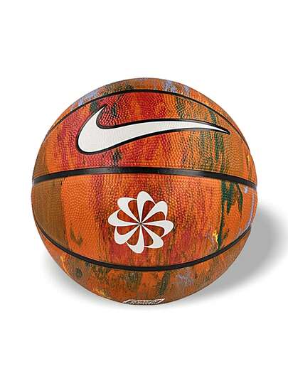 Nike Basketball Ball Solid Versatile Easy To Wipe Outdoor Daily School Unisex Brownish-Yellow/Multicolored N.100.7037.987.06