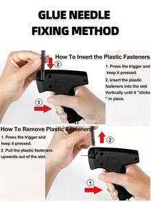 1 + 1000pcs Clothes Repair Sewing Gun Kit, Portable Clothing Mending Sewing Machine, Quick Stitch Gun, Mini Sewing Gun, Fast Mending Clothes Quilt Sewing Gun, Sewing Binding Machine - Black - View 5