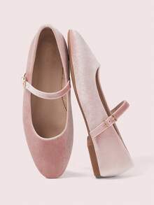 CUCCOO DOLLMOD Sepatu Flat Wanita Kasual Serbaguna untuk Perjalanan Sehari-hari, Cocok untuk Natal dan Musim Semi. - Merah muda muda. - View 2