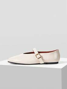 MOTF PREMIUM Giày bệt Mary Jane mũi vuông thoải mái, đa năng dành cho nữ, thích hợp đi làm hàng ngày, dịp lễ năm mới, mùa xuân, lễ Phục sinh và Giáng sinh. - Màu Hồng baby - Xem 4