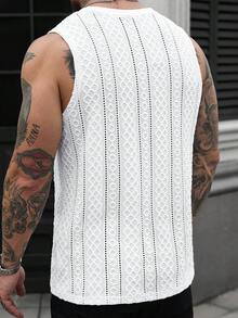 Manfinity CasualCool 男士休闲百搭圆领背心 - 米色 - 查看 2